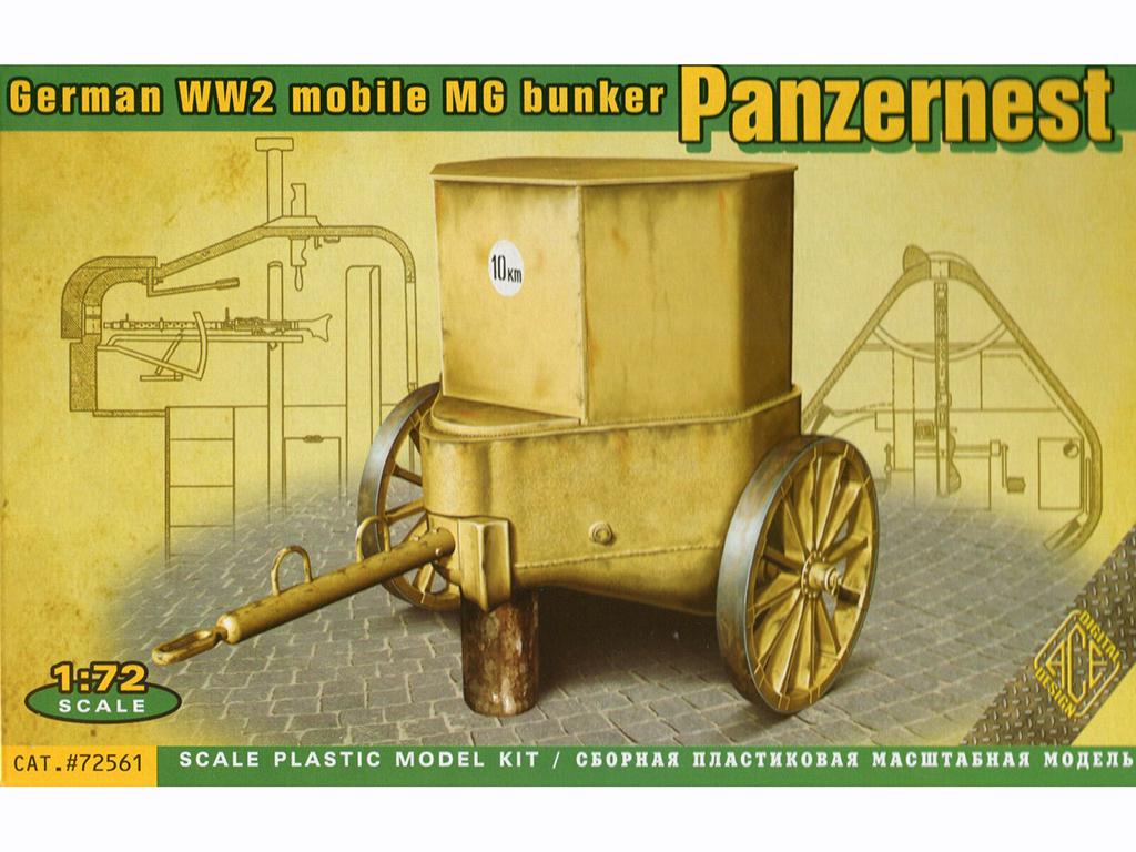 Búnker MG móvil Alemán Panzernest (Vista 1)
