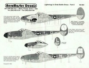 Lockheed P 38 Lightning en Livre Olive T  (Vista 1)