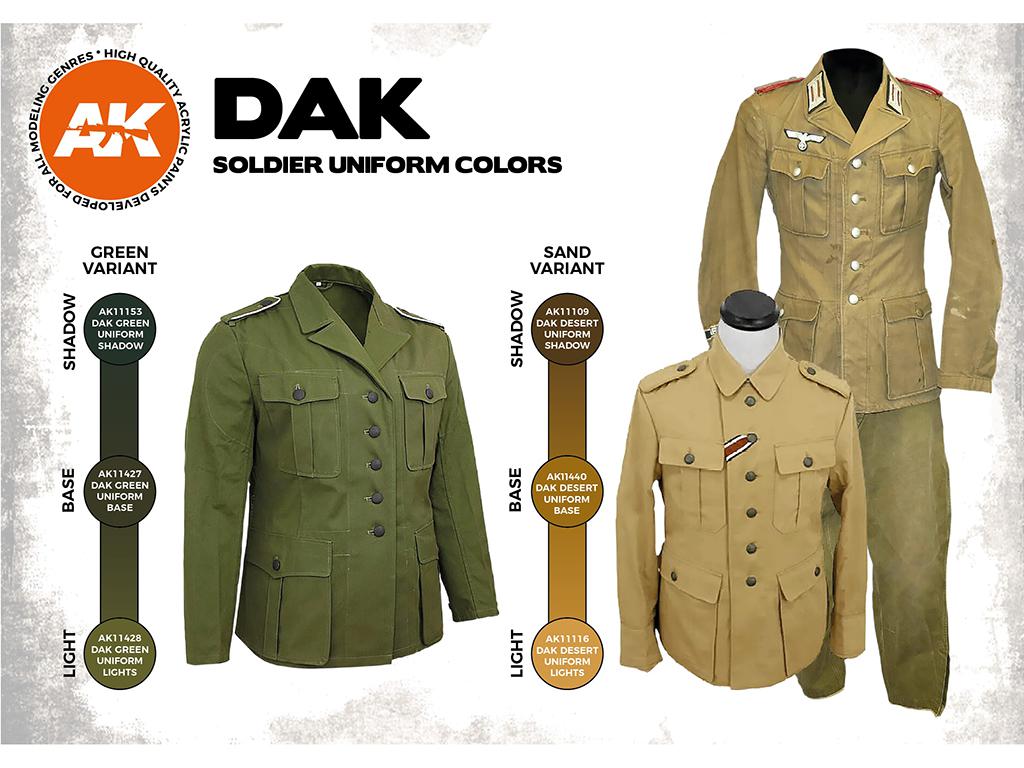 Colores del uniforme de los soldados del DAK (Vista 3)