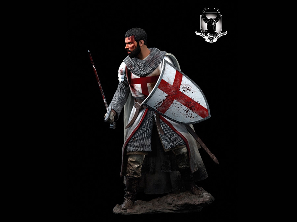 Caballero Templario, Siglo XII  (Vista 3)