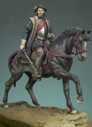 Hernán Cortes a caballo  (Vista 1)