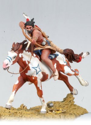 Cheyenne galopante disparando flecha  (Vista 2)