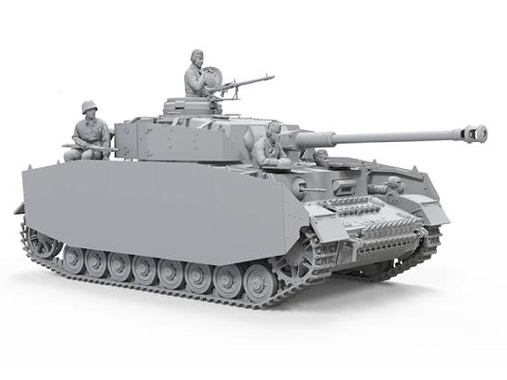 Panzer IV H Temprano / Medio con 4 Figuras (Vista 3)