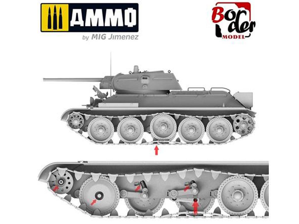 T-34 revisado (tipo 1) y T-34-76 (Vista 6)