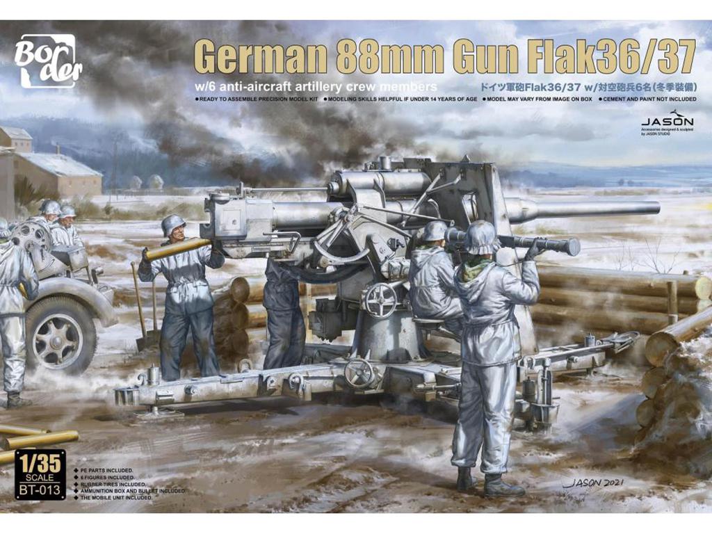 German Flak 36 88Gun w/6 Figure Limited Edition Metal Box (Vista 1)