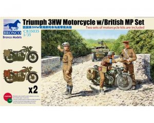 Triumph 3HW Motorcycle w/MP Figure Set  (Vista 1)
