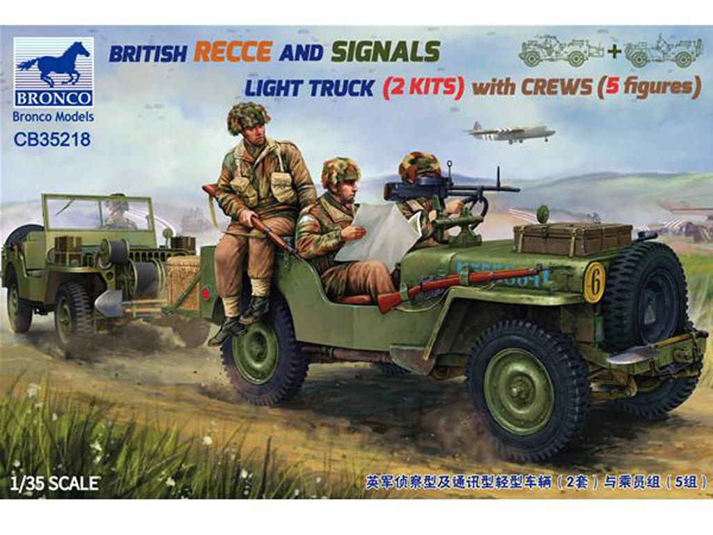 British Recce and Signals Light Truck (2 Kits ) with Crews (Vista 1)