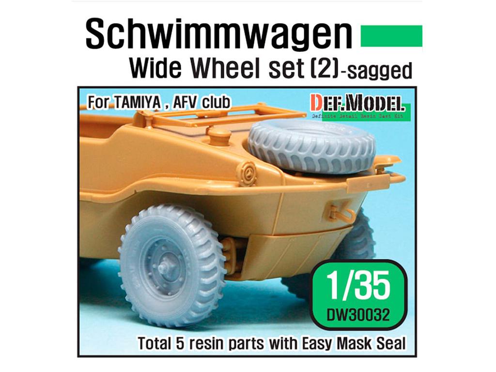Juego de ruedas anchas Schwimmwagen alemán 2 (Vista 1)