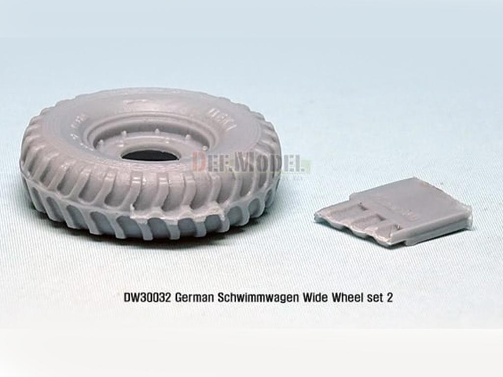 Juego de ruedas anchas Schwimmwagen alemán 2 (Vista 4)