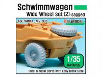 Juego de ruedas anchas Schwimmwagen alemán 2 (Vista 6)