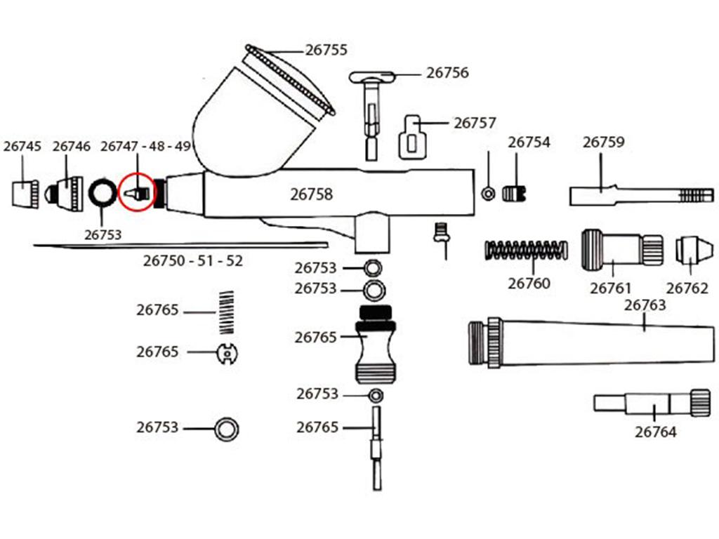 Obturador 0,5mm D-102, D-103 y D-116 (Vista 2)