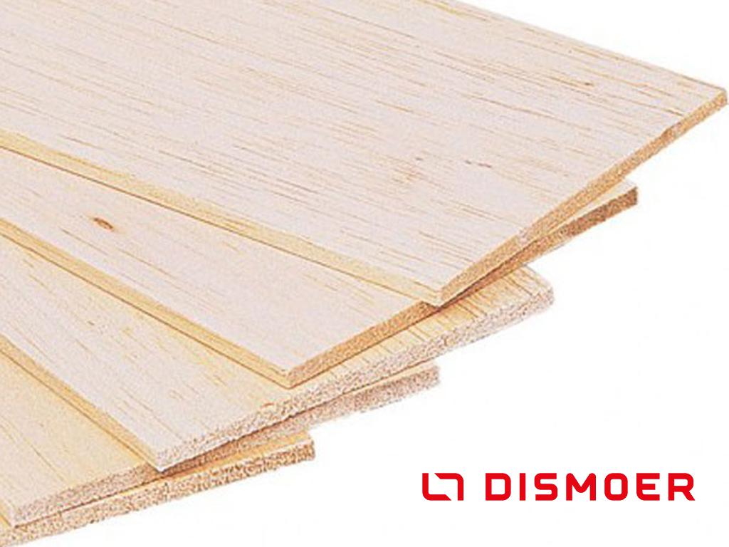 Madera de balsa 100 x 1000 x 2 mm (Vista 1)