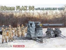 Cañon 88mm Flak 36 y sirvientes - Ref.: DRAG-6260