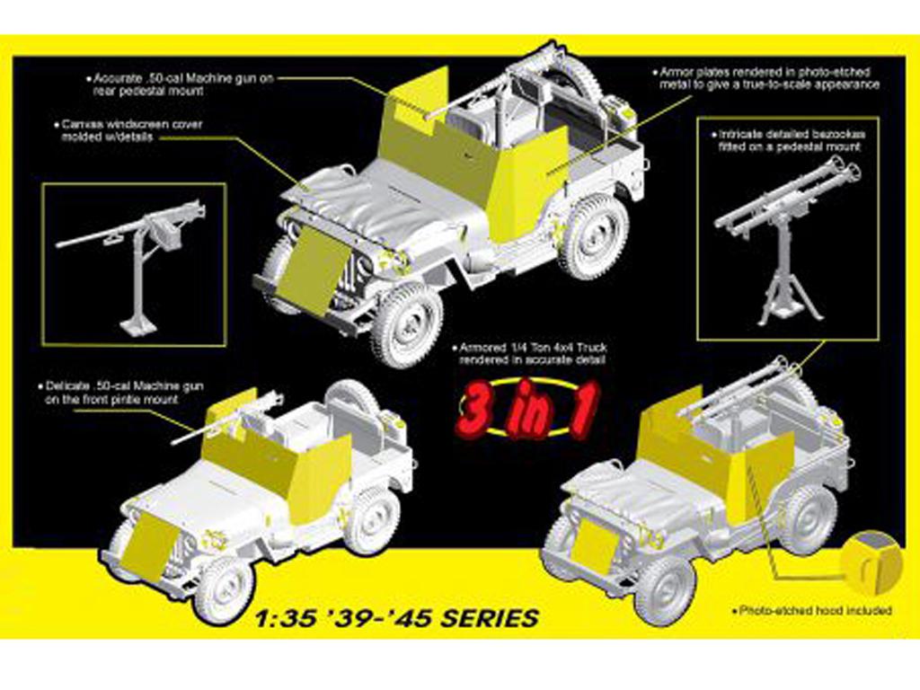 Armored 1/4-Ton 4x4 Truck w/.50-cal Machine Gun (Vista 3)