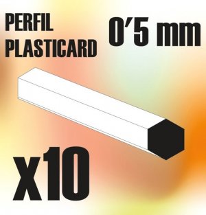Perfil Plasticard Hexagonal 0'5mm  (Vista 1)