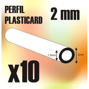 Perfil Plasticard Tubo 2 mm  (Vista 1)