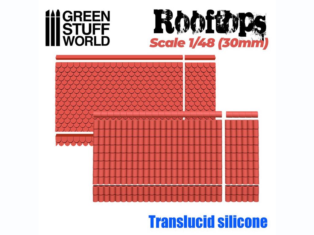 Moldes de Silicona Tejados 1/48 (30mm) (Vista 1)