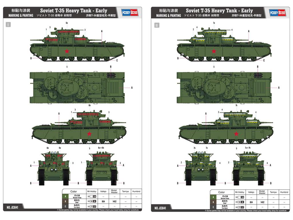 Tanque Pesado Soviético T-35 inicial (Vista 2)