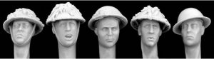 Cabezas Britanicas con cascos camuflaje  (Vista 1)