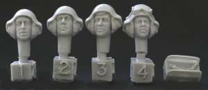 4 Cabezas, Israeli AFV con cascos, mics,  (Vista 1)