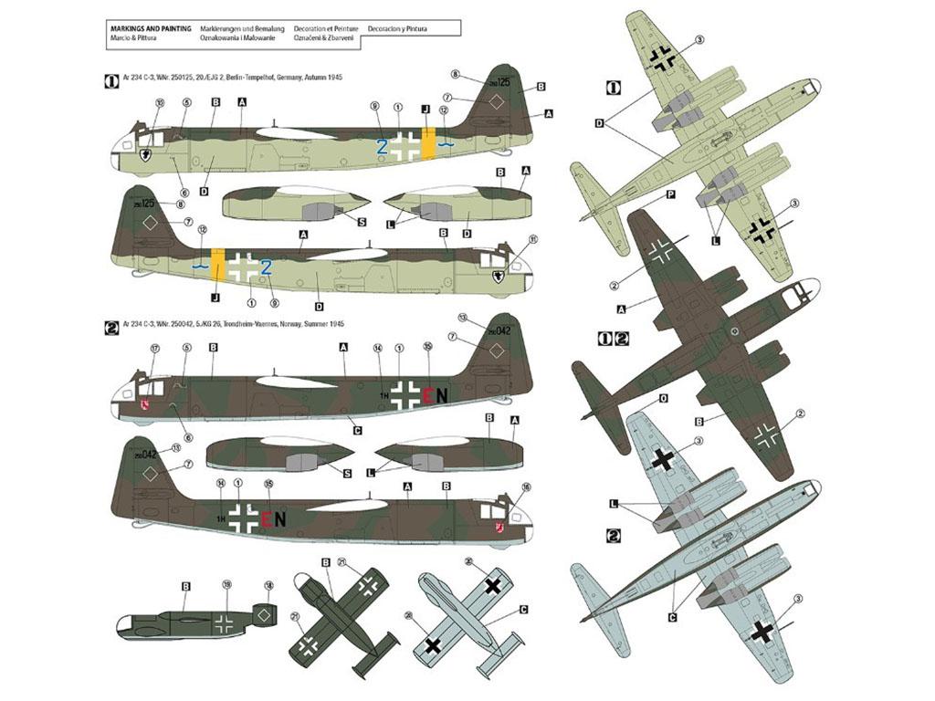Arado Ar 234 C-3 con Bombentorpedo Producción Inicial (Vista 3)