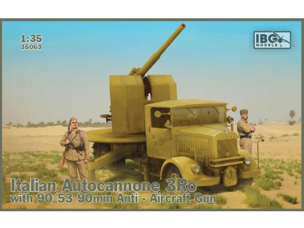 Autocannone 3Ro italiano con un cañón antiaéreo de 90/53 90mm (Vista 1)