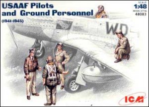 USAAF Pilotos y Grupo de personal  (Vista 1)