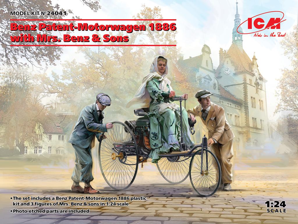 Benz Patent-Motorwagen 1886 with Mrs. Benz & Sons  (Vista 1)