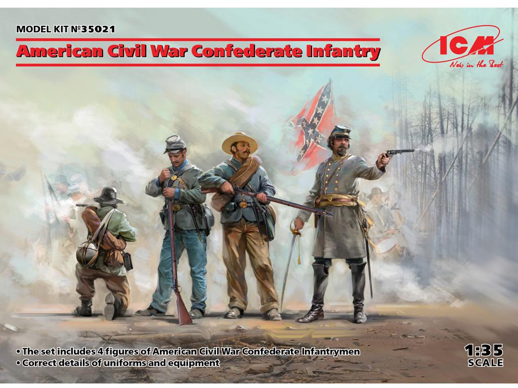 Infanteria Confederada Guerra Civil Americana (Vista 1)