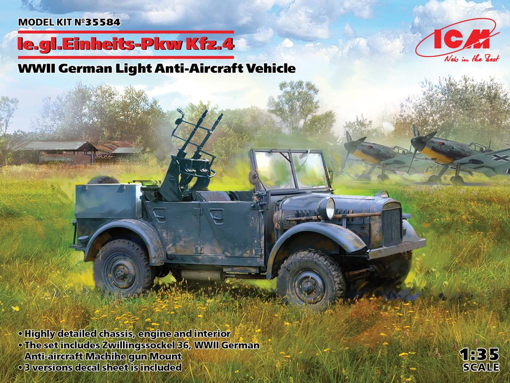  le.gl.Einheitz-Pkw Kfz.4, Vehículo antiaéreo ligero (Vista 1)