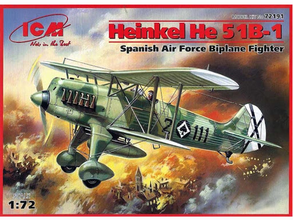 Heinkel HE 51B-1 Guerra Civil Española (Vista 1)