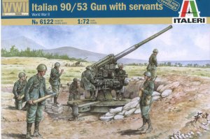 Cañon Iitaliano 90/53 con artilleros  (Vista 1)