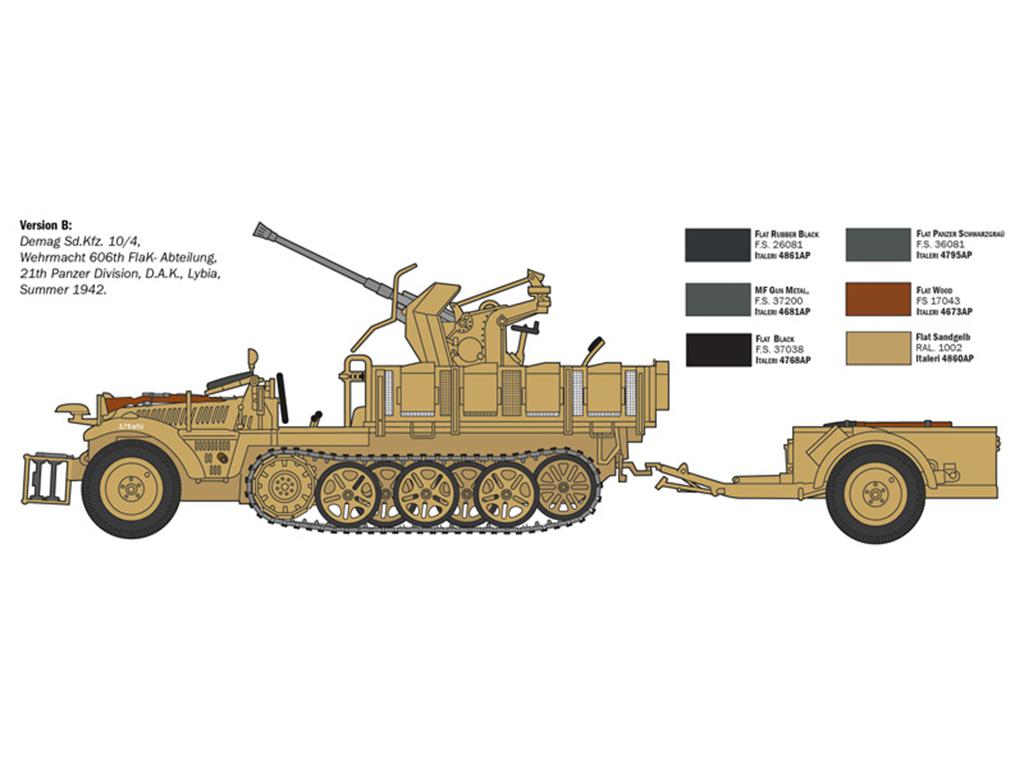 Sd.Kfz 10/4 with Flak 30 and Crew (Vista 4)