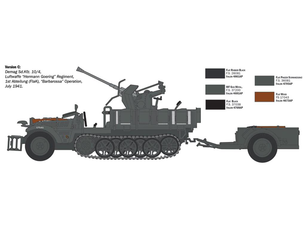 Sd.Kfz 10/4 with Flak 30 and Crew (Vista 5)