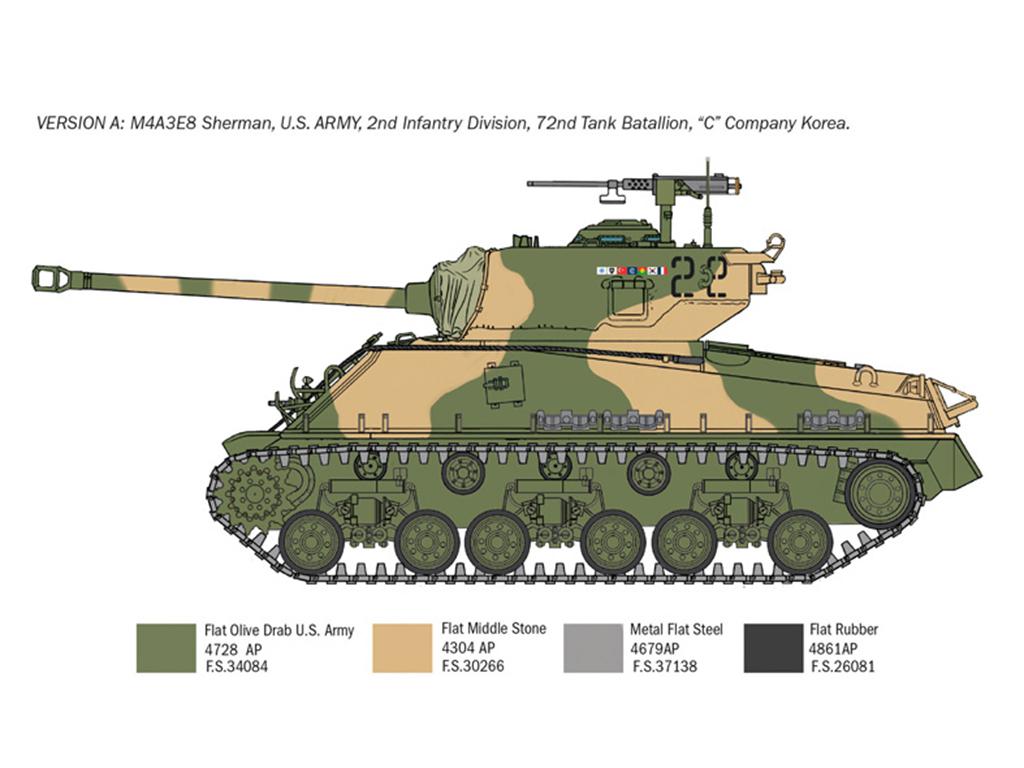 Sherman M4A3E8 - Korean War (Vista 3)