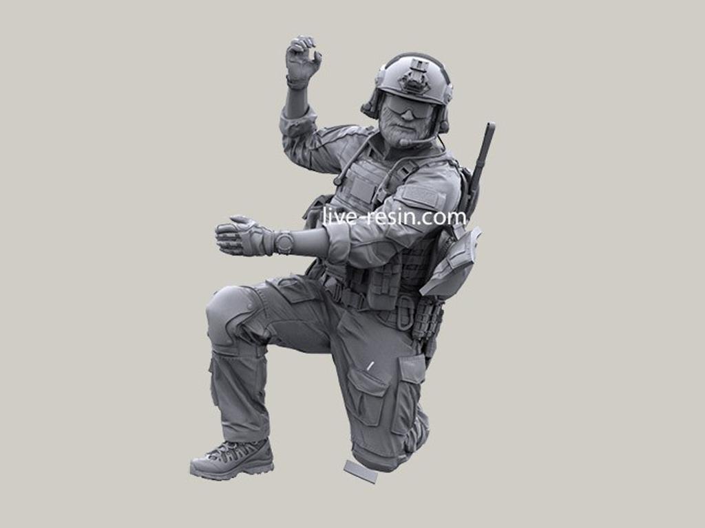 Personal SOF transportado en la puerta de carga (Vista 4)