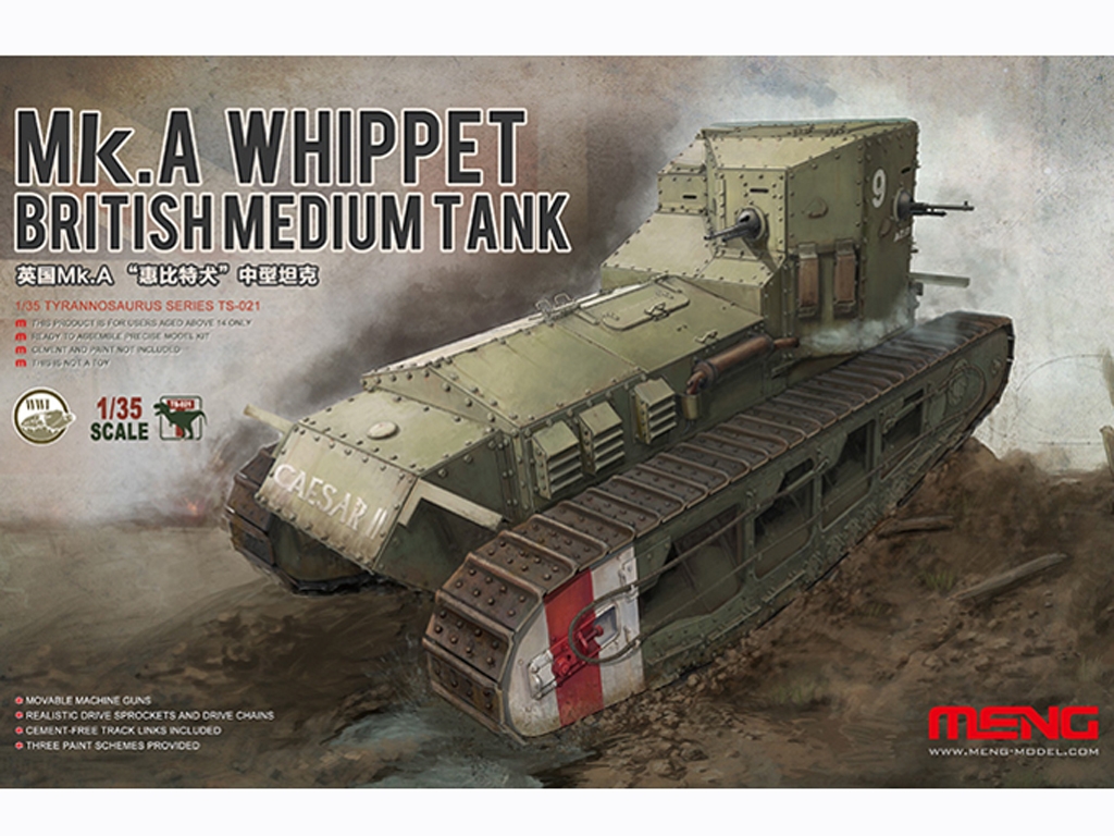 British Medium Tank Mk.A Whippet   (Vista 1)