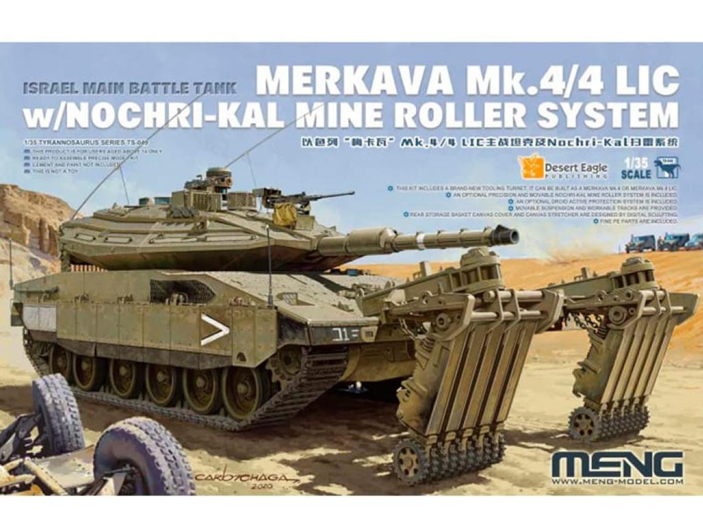Israel Main Battle Tank Merkava Mk.4/4LIC con sistema de rodillos de mina Nochri-Kal (Vista 1)