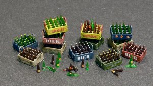 Botellas de cerveza y cajas de madera  (Vista 2)