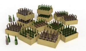 Botellas de cerveza y cajas de madera  (Vista 3)
