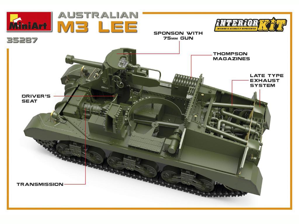 Australian M3 LEE. Interior Kit (Vista 5)