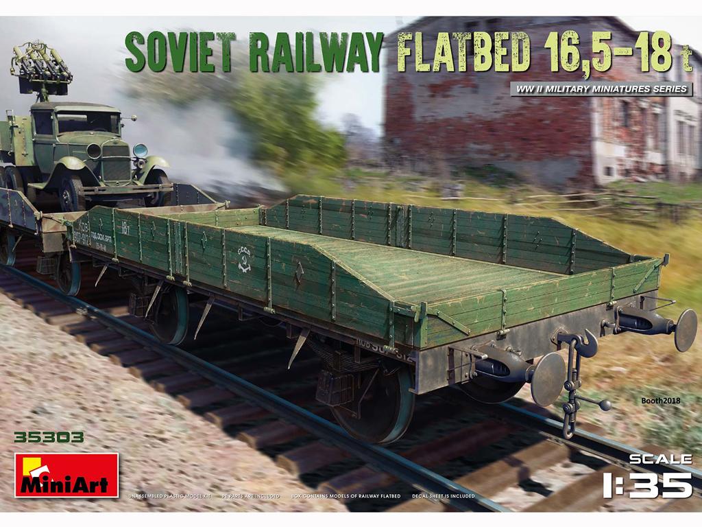 Plataforma de ferrocarril soviético 16,5-18t (Vista 1)
