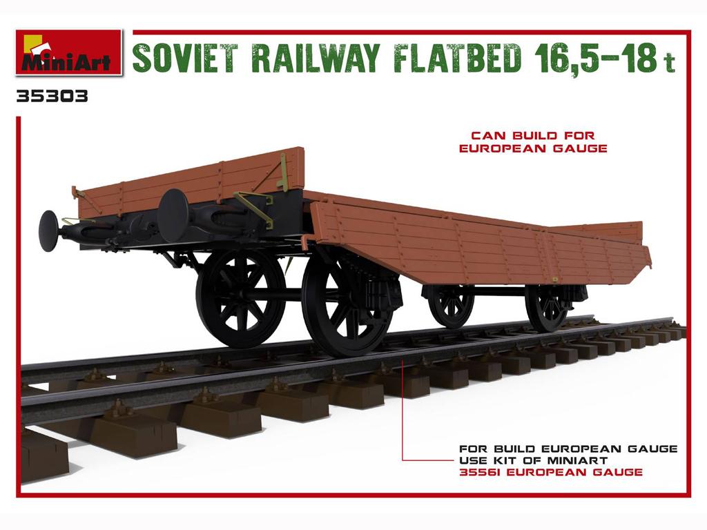 Plataforma de ferrocarril soviético 16,5-18t (Vista 10)