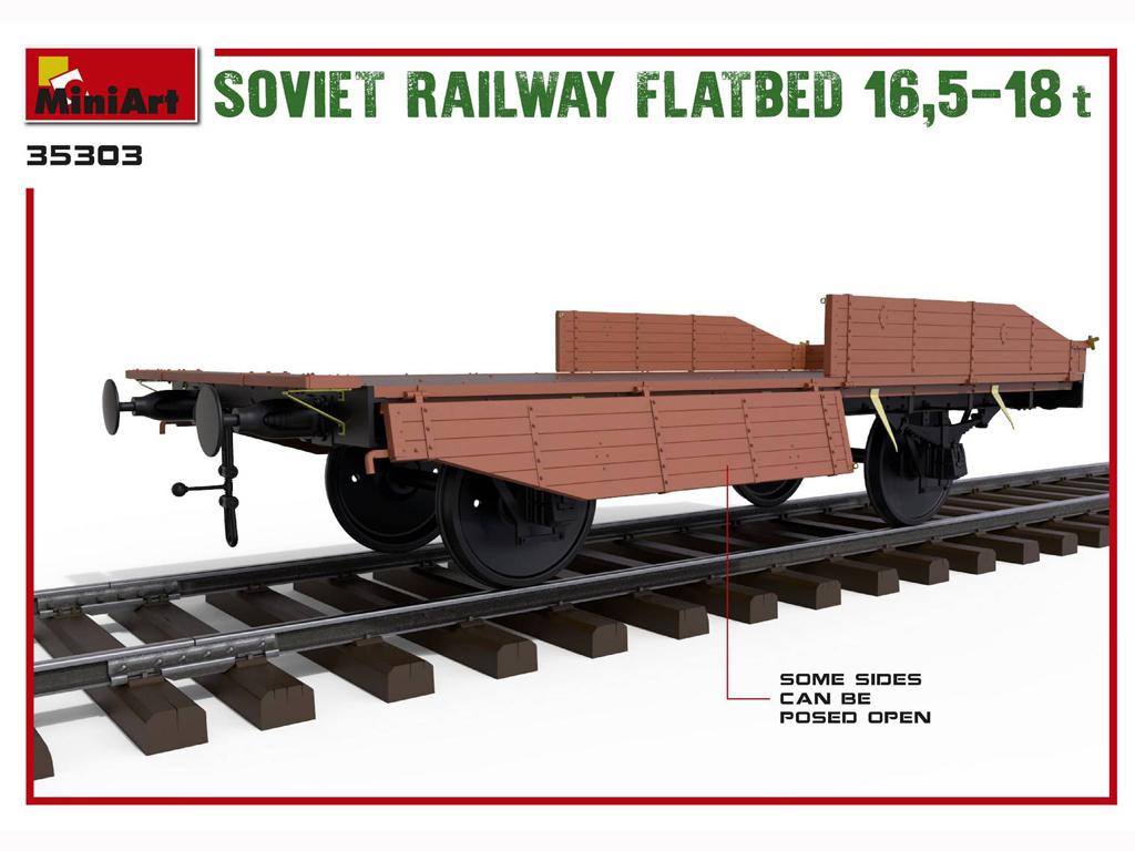 Plataforma de ferrocarril soviético 16,5-18t (Vista 11)
