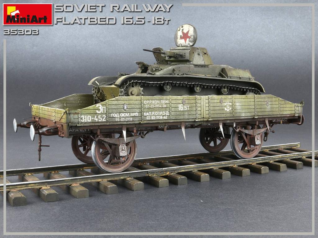 Plataforma de ferrocarril soviético 16,5-18t (Vista 6)