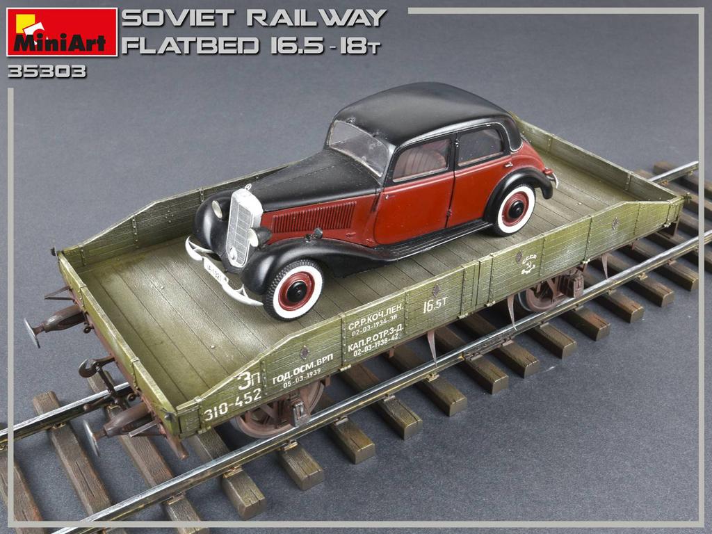 Plataforma de ferrocarril soviético 16,5-18t (Vista 9)