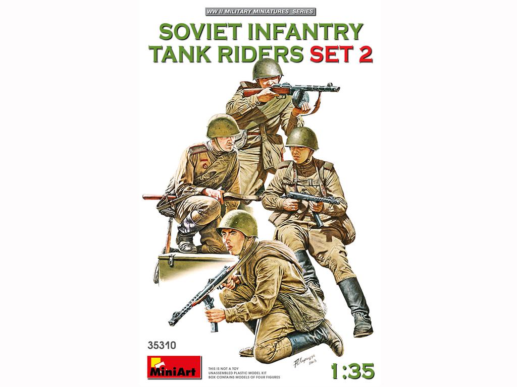 Infantería Soviética sobre Tanque Set 2 (Vista 1)