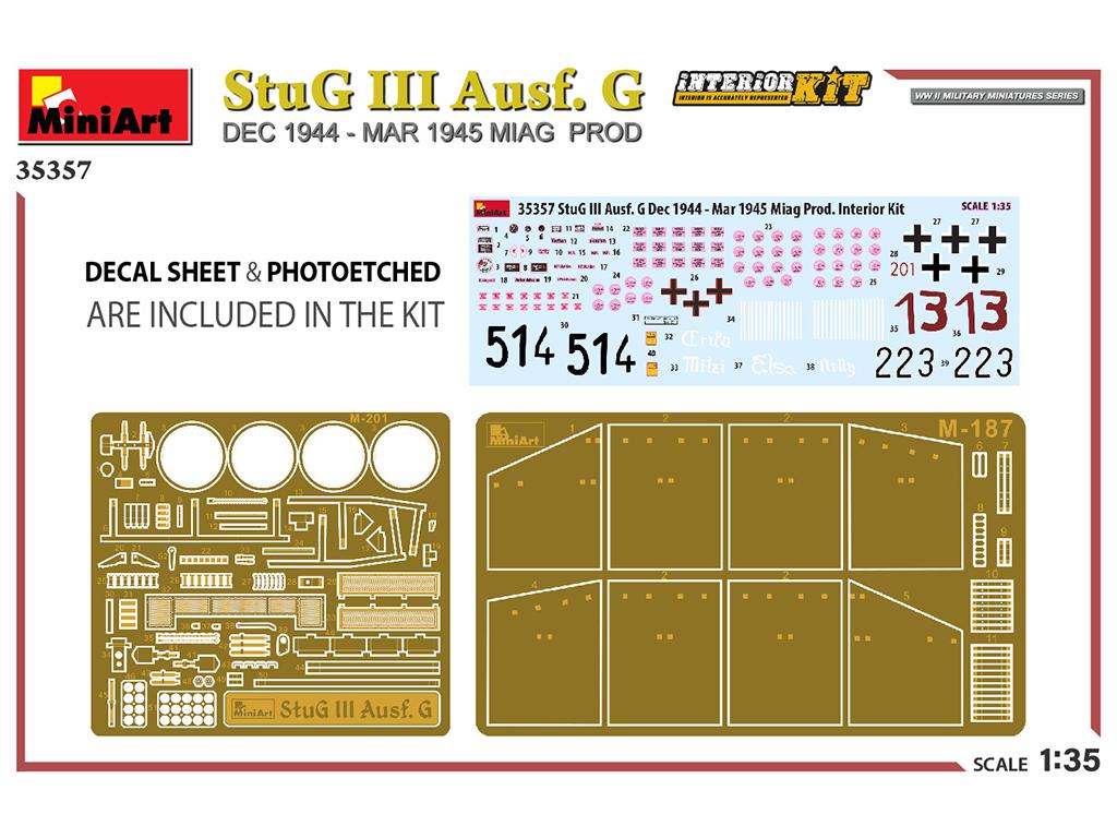 StuG III Ausf. G DEC 1944 – Mar 1945 Miag Prod. Intriror Kit (Vista 2)