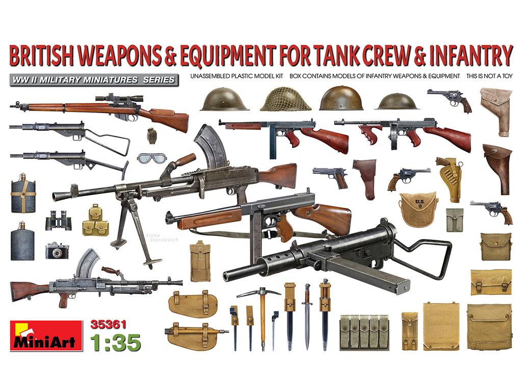 Armas y equipos británicos para la tripulación de tanques y la infantería (Vista 1)