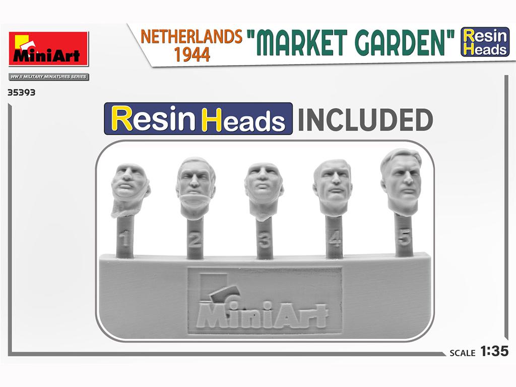 Market Garden Holanda 1944.  Cabezas de resina (Vista 2)